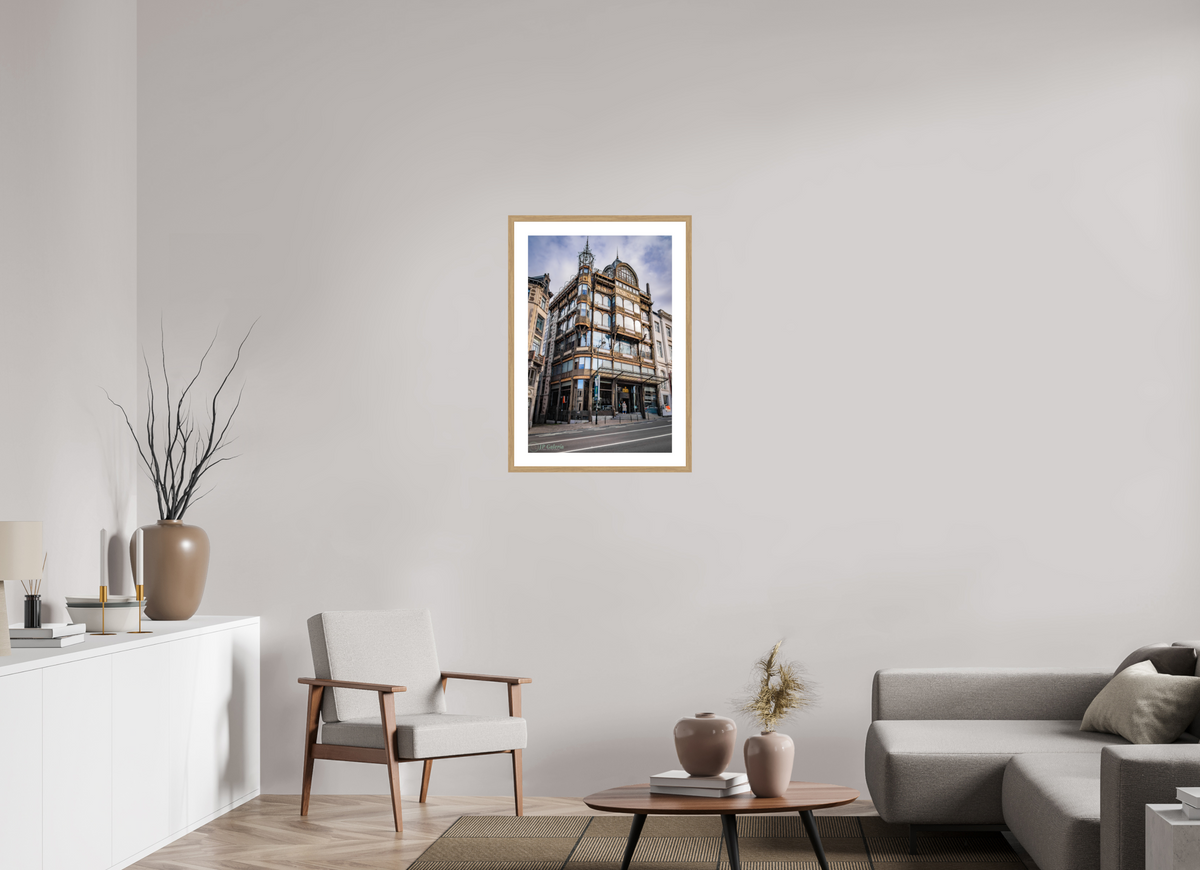 20 x 30″, Natual Oak Frame Print On Fuji Crystal Old England: Icono Art Nouveau en Bruselas