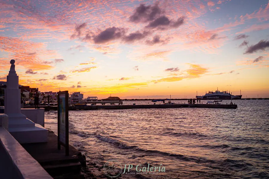 Cozumel Malecón Atardecer - JP Galería