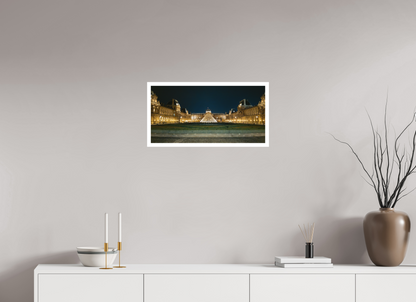 24 x 12″, Matte Photo Print On Fuji Crystal DP II Paris  Museo del Louvre de Noche