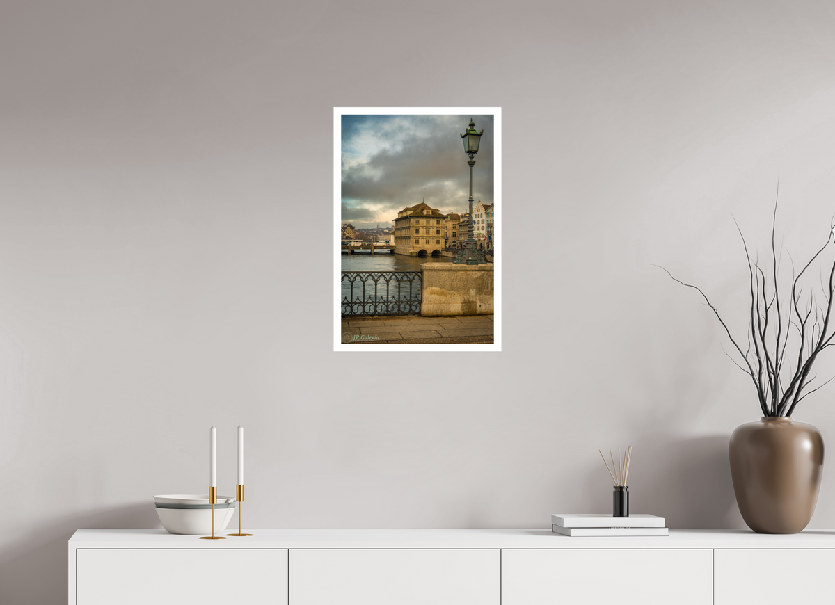 16 x 24″, Gloss Hahnemühle Photo Silk Baryta X La Paz del Ayuntamiento sobre el Limmat