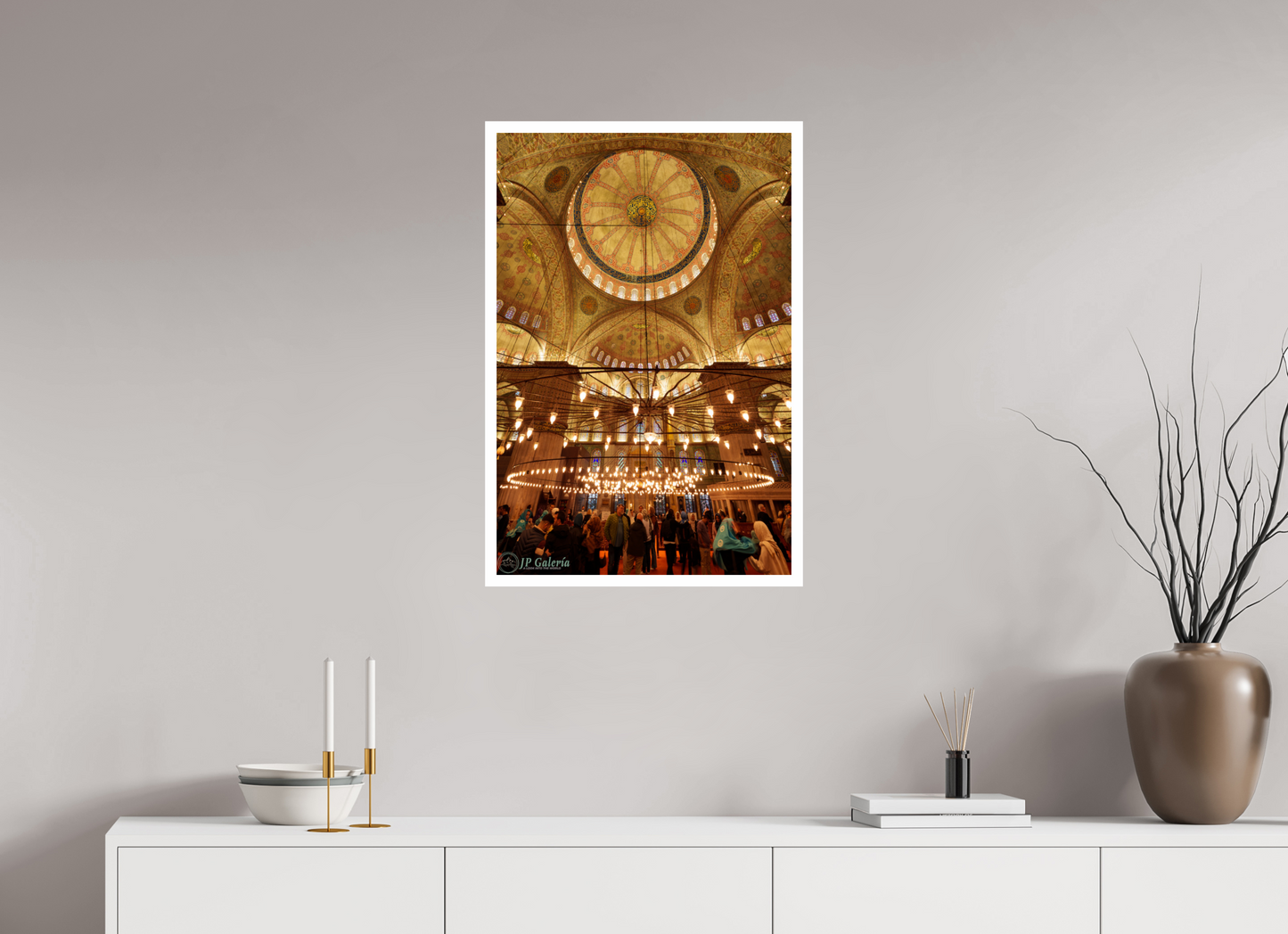 20 x 30″, Gloss Photo Print On Fuji Crystal DP II Bajo las Cúpulas de la Mezquita Azul