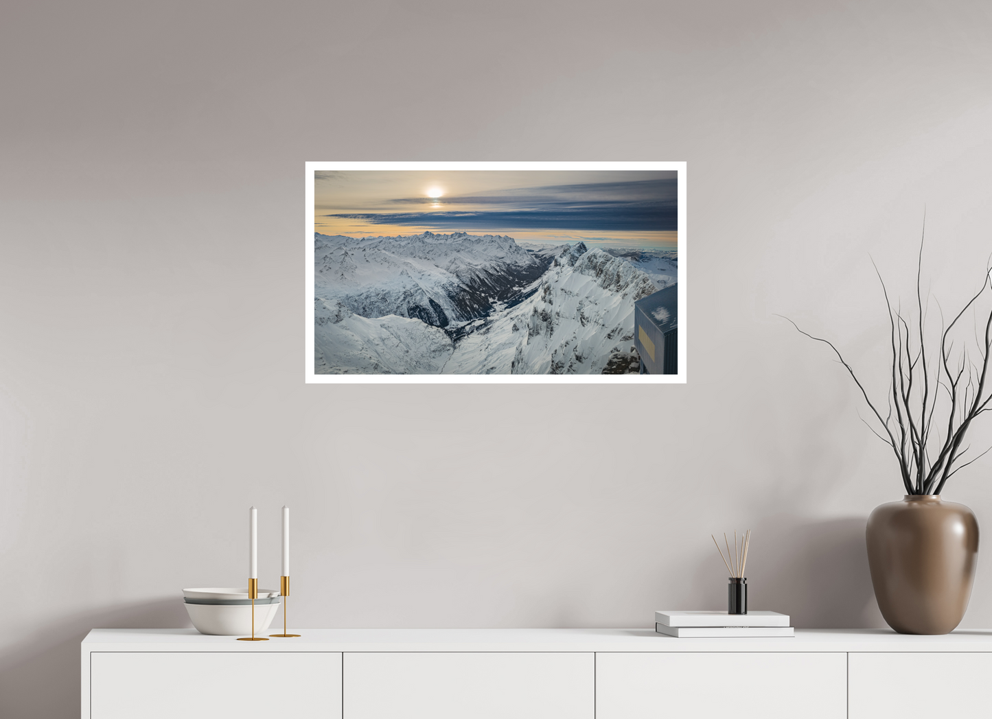 32 x 18″, Matte Hahnemühle Photo Rag Ultra Smooth Suiza Alpes Gornergrat