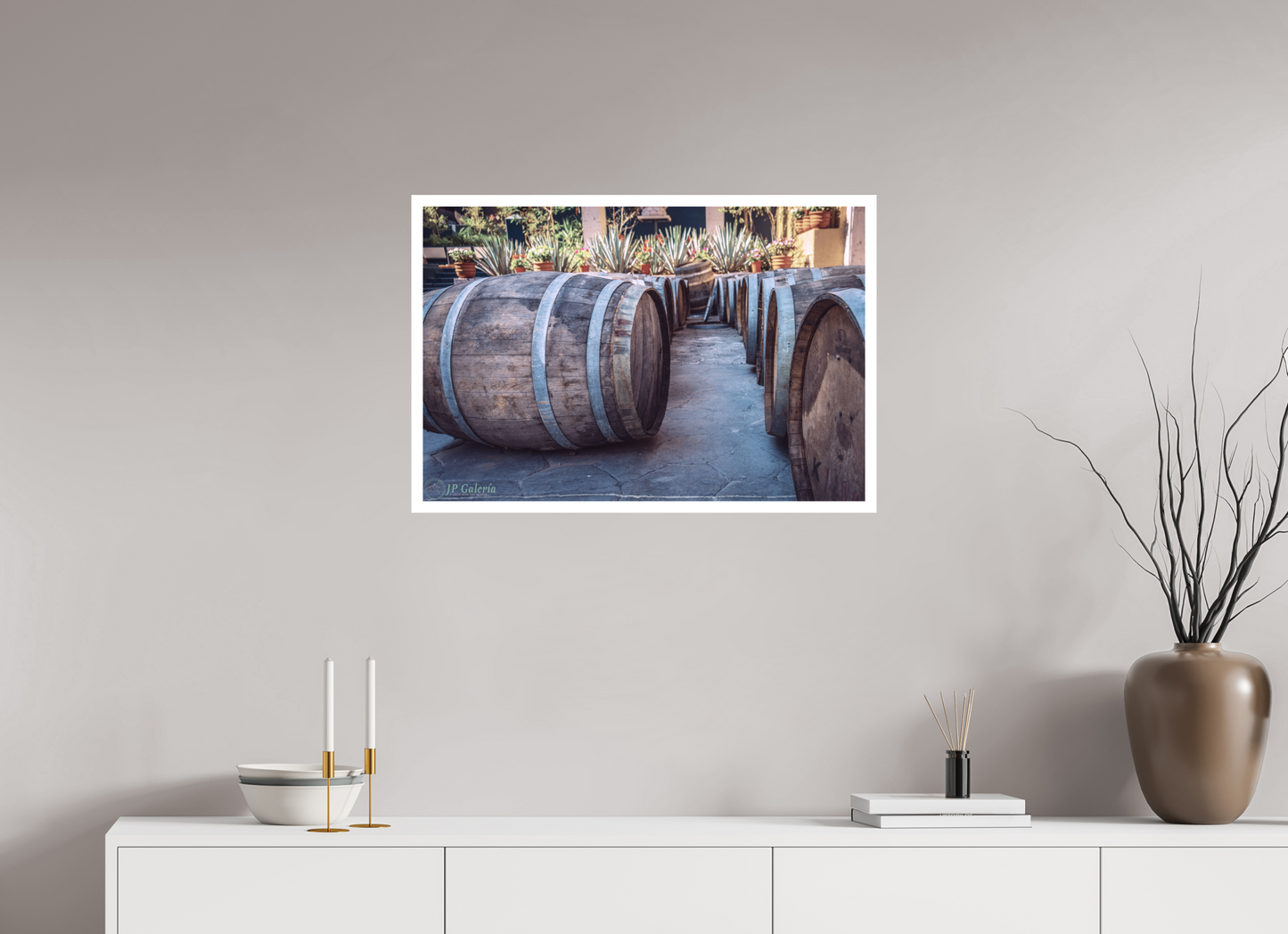 30 x 20″, Matte Hahnemühle Photo Rag Ultra Smooth Pueblo Mágico Jalisco Barricas
