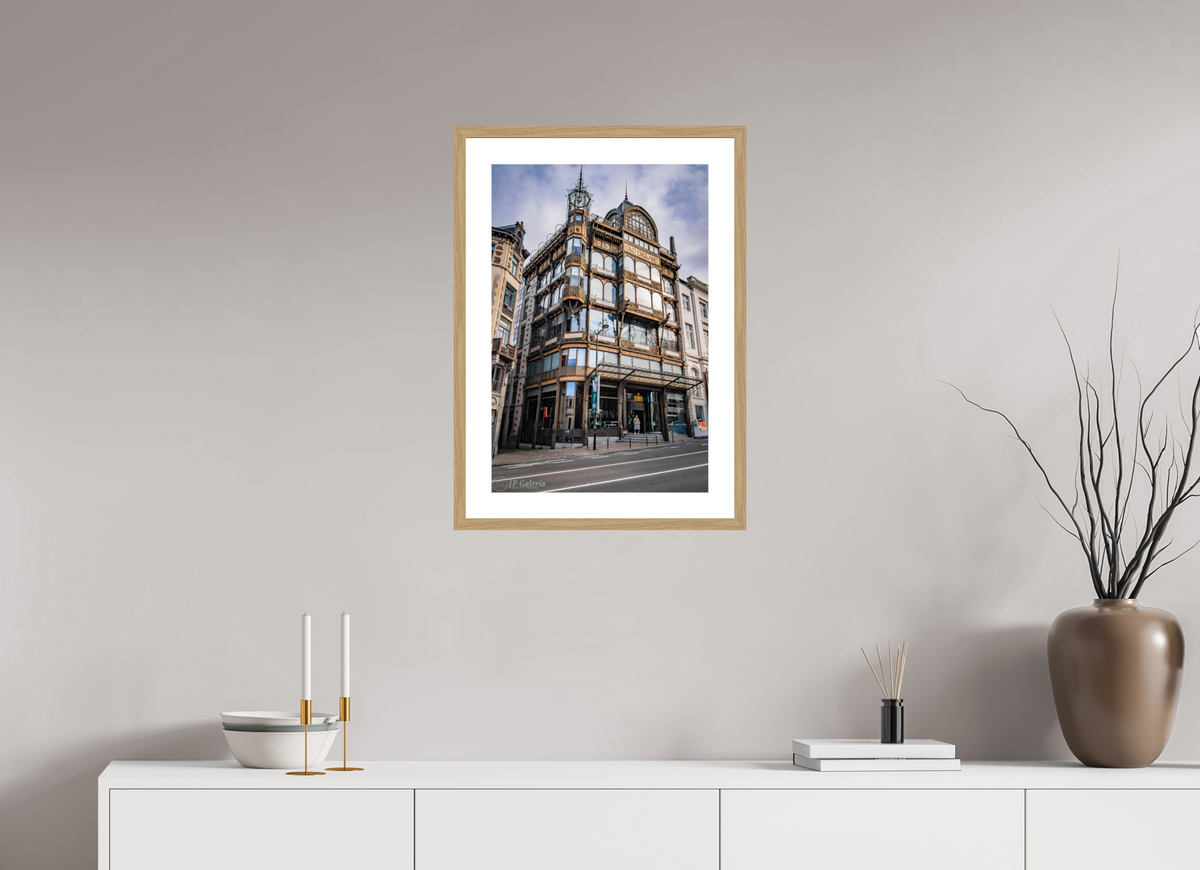 16 x 24″, Natual Oak Frame Print On Fuji Crystal Old England: Icono Art Nouveau en Bruselas