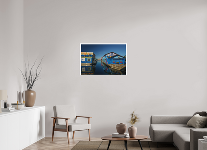 36 x 24″, Matte Hahnemühle Photo Rag Ultra Smooth Victoria Fisherman's Wharf Casas Flotantes