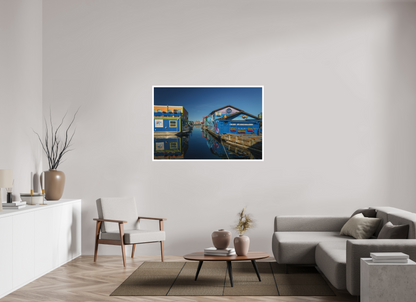 54 x 36″, Matte Photo Print On Fuji Crystal DP II Victoria Fisherman's Wharf Casas Flotantes