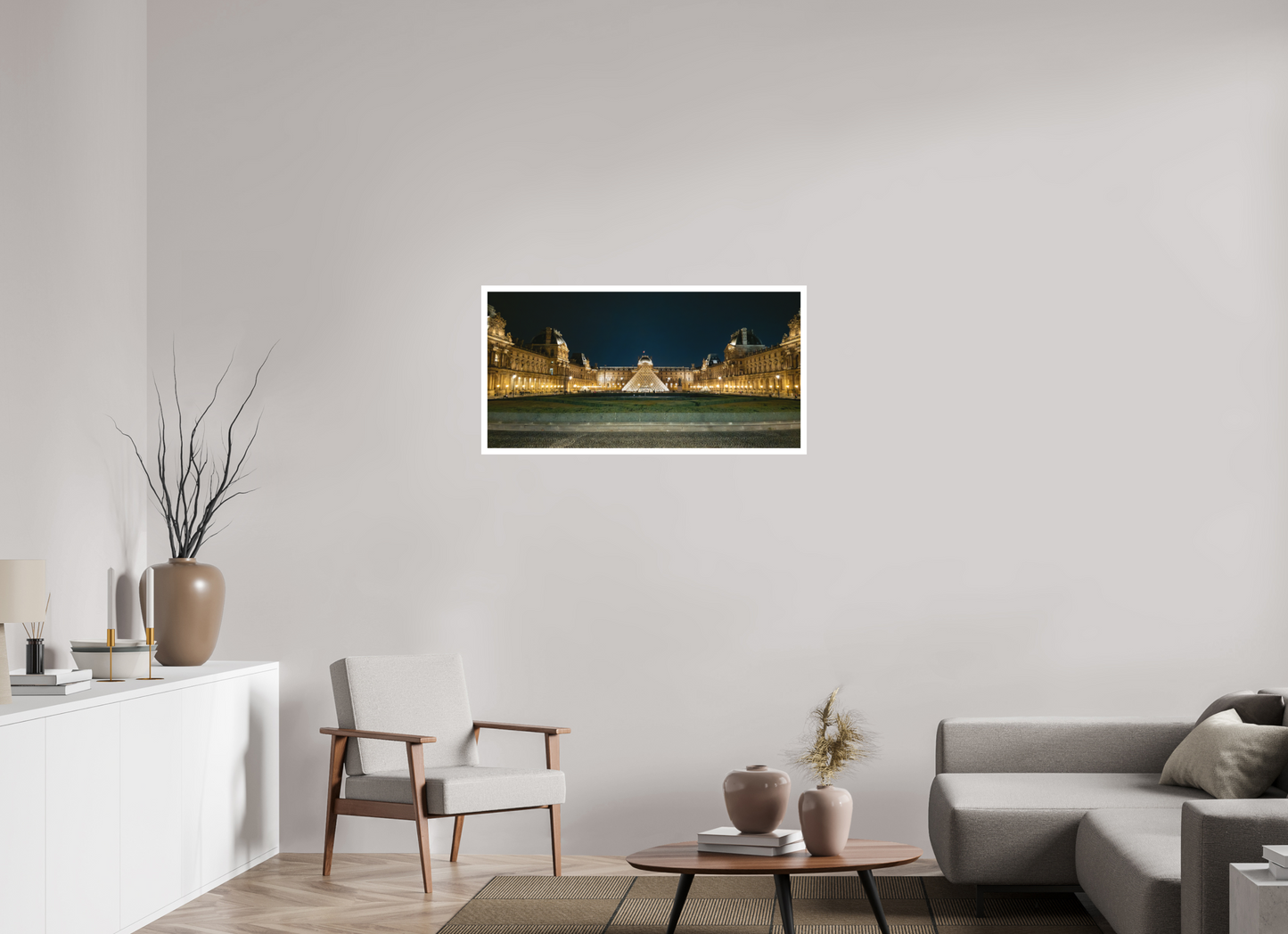 40 x 20″, Matte Hahnemühle Photo Rag Ultra Smooth Paris  Museo del Louvre de Noche