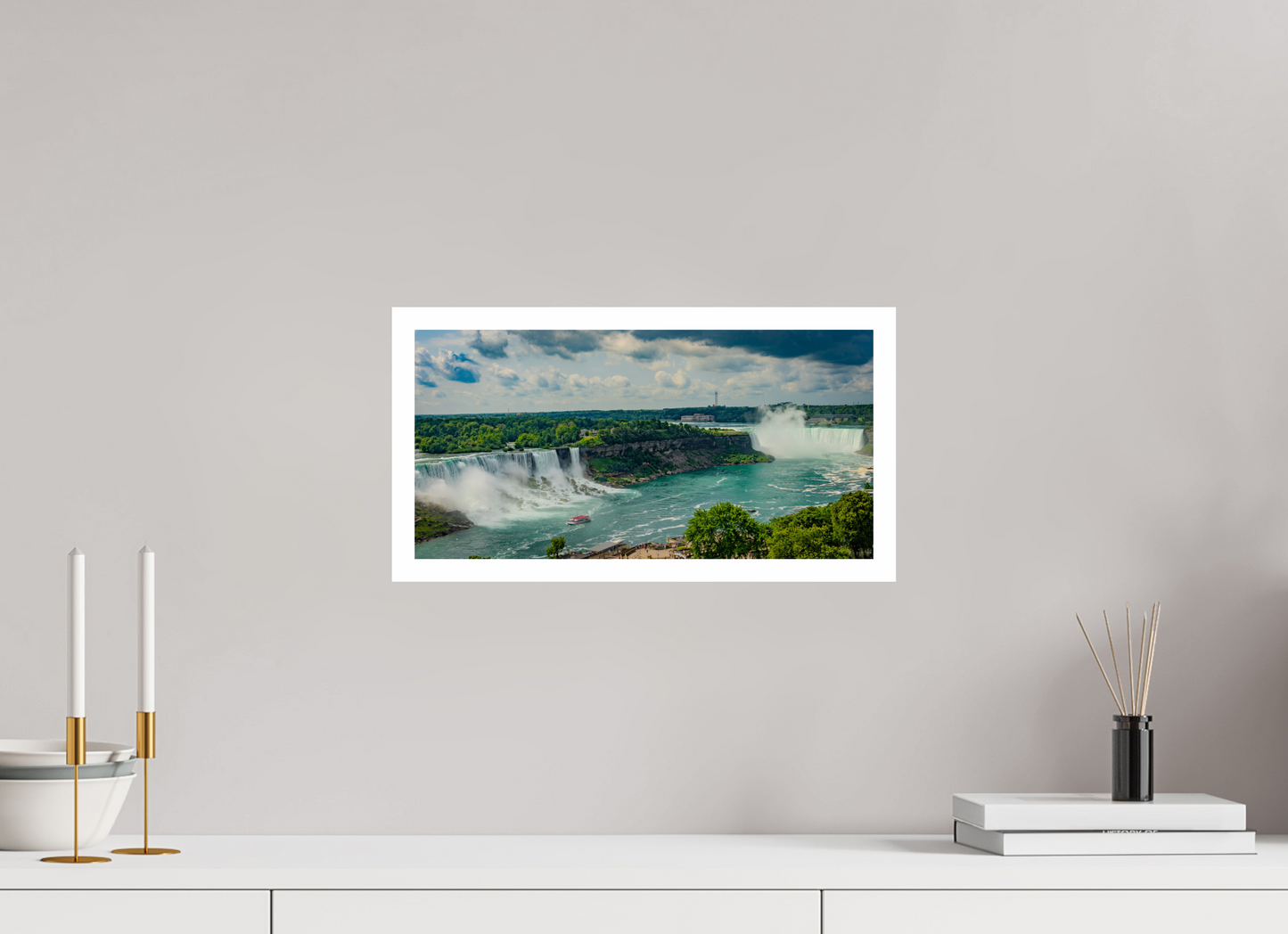 16 x 8″, Gloss Hahnemühle Photo Silk Baryta X Niagara-Toronto Cataratas del Niagara