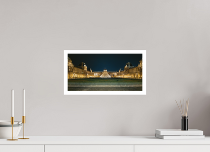 16 x 8″, Matte Hahnemühle Photo Rag Ultra Smooth Paris  Museo del Louvre de Noche
