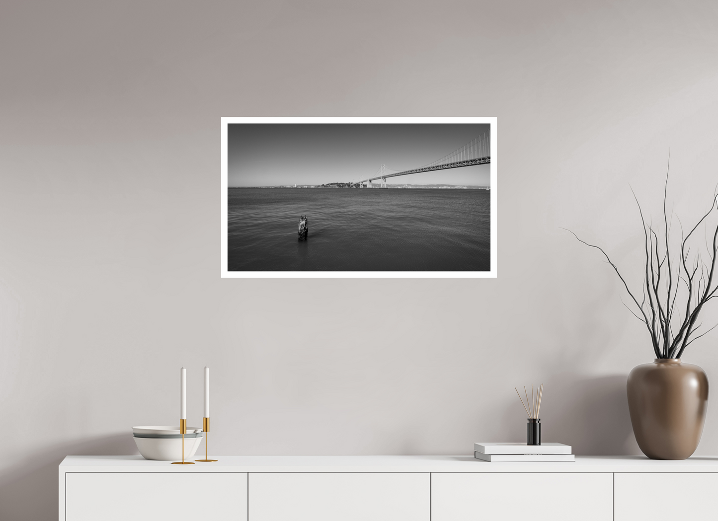 32 x 18″, Hahnemühle Photo Rag Baryta Glossy Pasado y Presente: El Puente de la Bahía