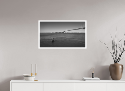 32 x 18″, Matte Hahnemühle Photo Rag Ultra Smooth Pasado y Presente: El Puente de la Bahía