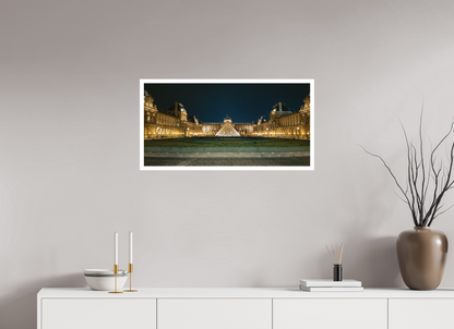 32 x 16″, Matte Photo Print On Fuji Crystal DP II Paris  Museo del Louvre de Noche