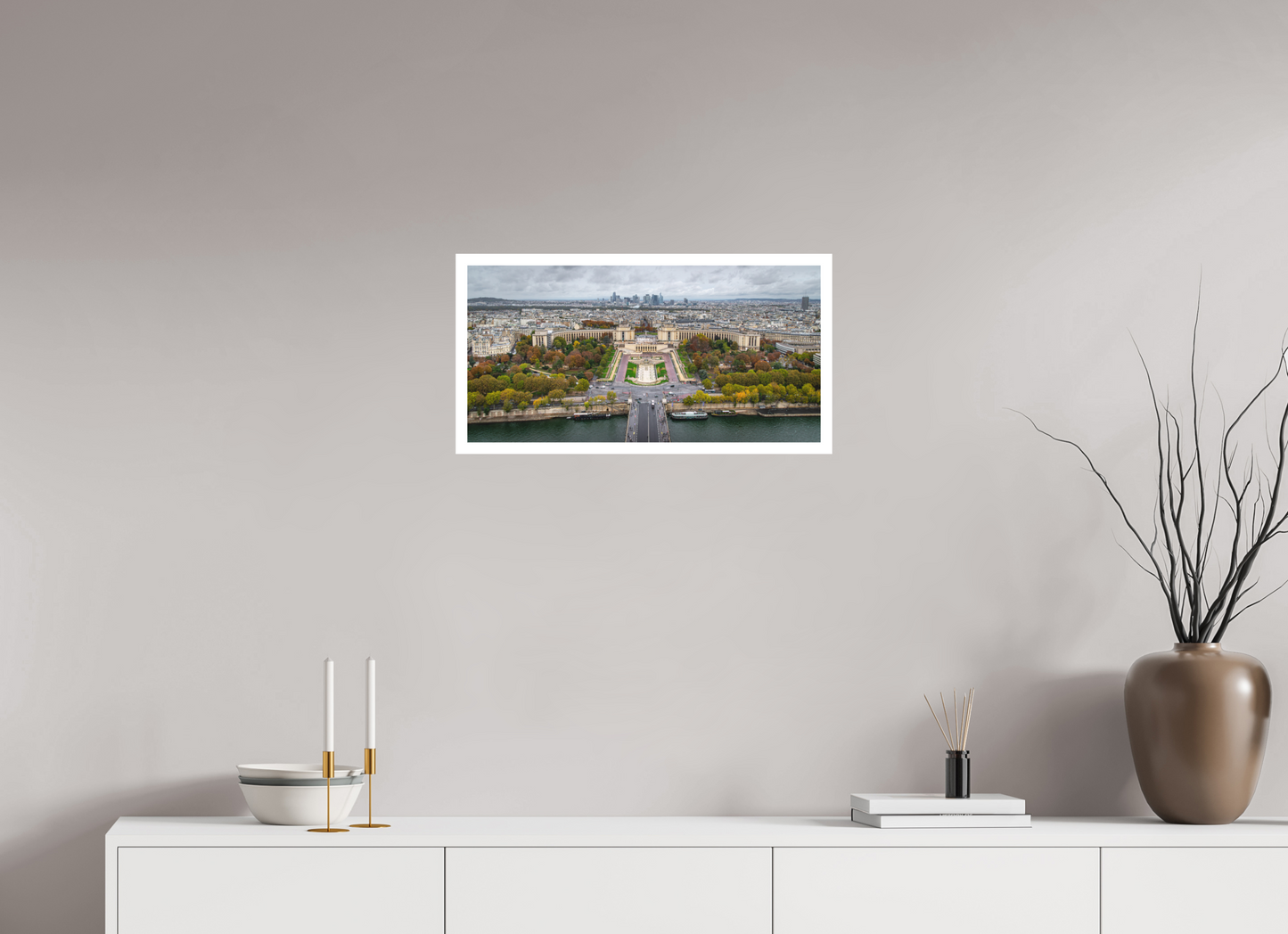 24 x 12″, Matte Hahnemühle Photo Rag Ultra Smooth Paris  Plaza del Trocadero