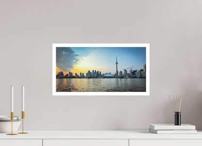 20 x 10″, Matte Hahnemühle Photo Rag Ultra Smooth Toronto Atardecer Skyline
