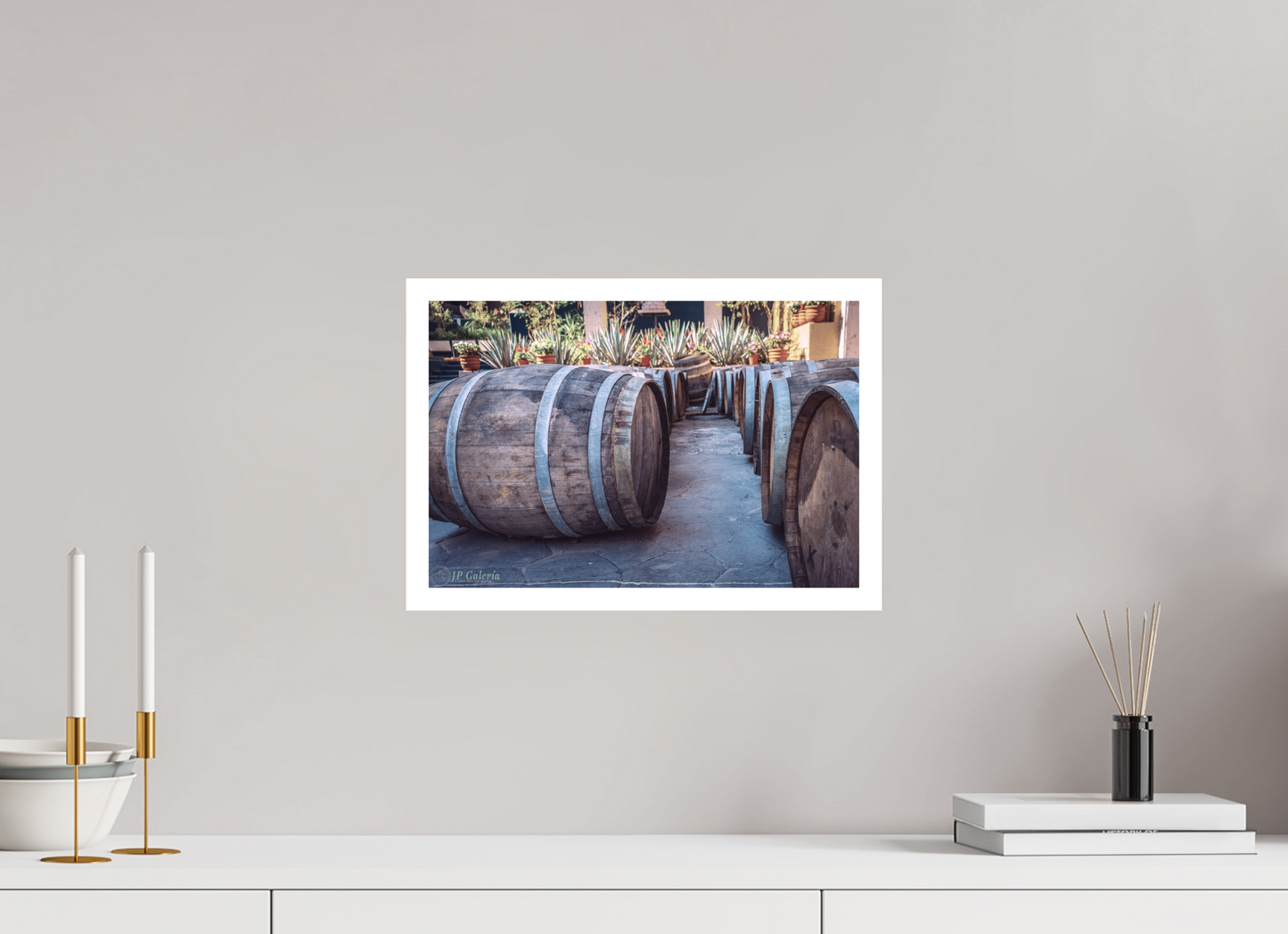 15 x 10″, Matte Hahnemühle Photo Rag Ultra Smooth Pueblo Mágico Jalisco Barricas