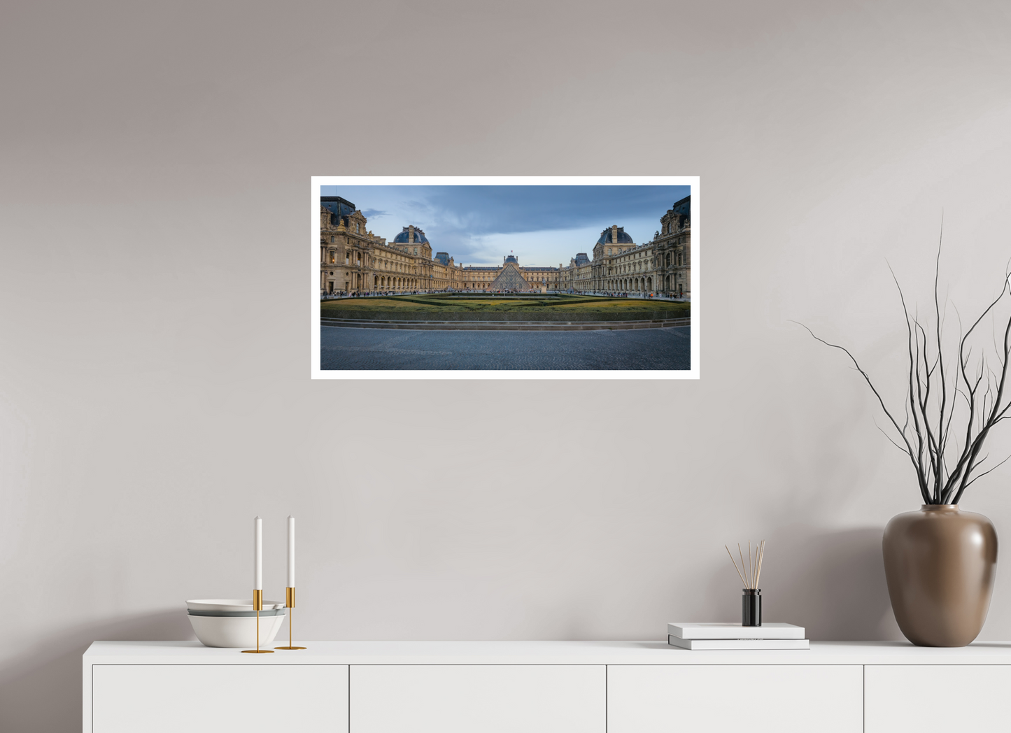 32 x 16″, Gloss Hahnemühle Photo Silk Baryta X Simetría Atemporal Museo del Louvre