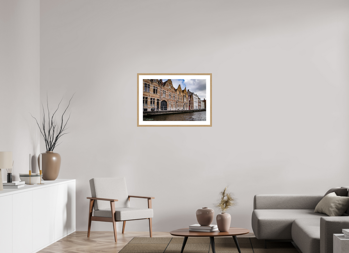 30 x 20″, Natual Oak Frame Print On Fuji Crystal La Paz a la Orilla del Canal