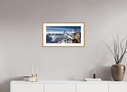24 x 12″, Natual Oak Frame Print On Fuji Crystal El Observatorio del Matterhorn