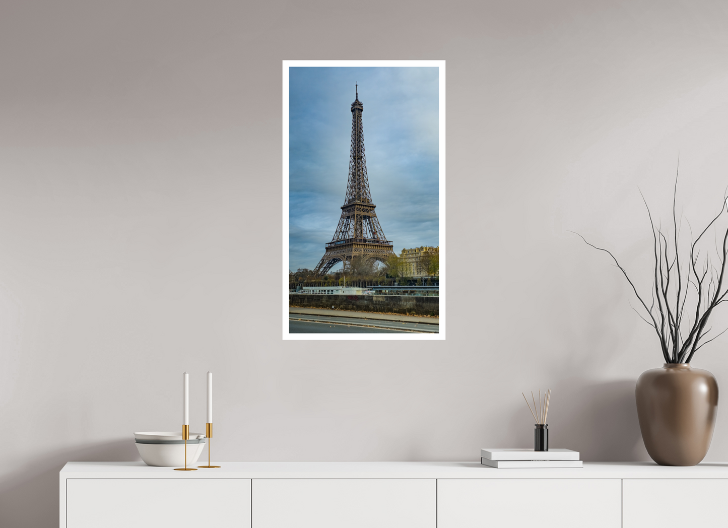 18 x 32″, Gloss Photo Print On Fuji Crystal DP II Torre Eiffel desde Pont de Bir-Hakeim
