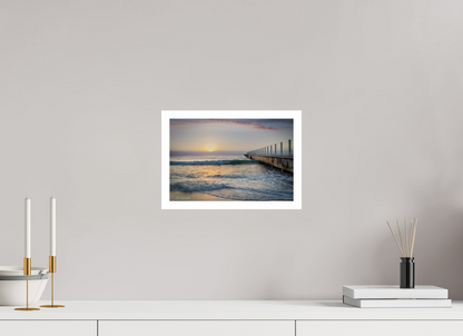12 x 8″, Gloss Photo Print On Fuji Crystal DP II Playa del Carmen Amanecer en el Muelle Constituyentes