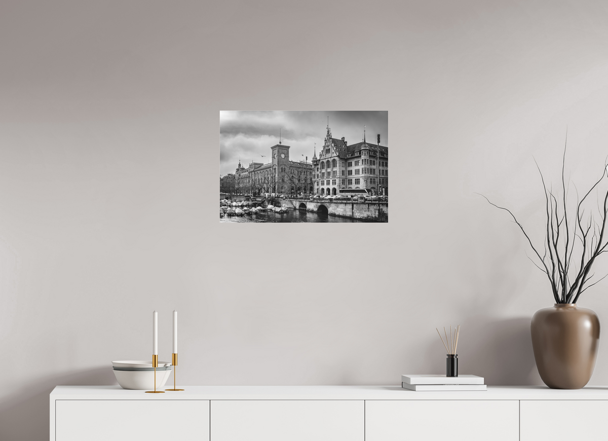 24 x 16″, Photo Print Under Matte Acrylic Glass La Elegancia Fresca del Limmat