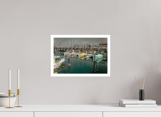 15 x 10″, Gloss Hahnemühle Photo Silk Baryta X San Francisco Botes en Muelle