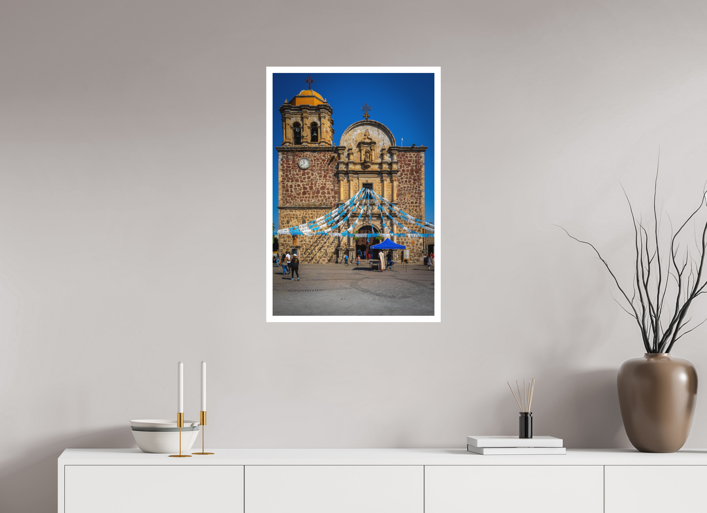 20 x 30″, Matte Photo Print On Fuji Crystal DP II Pueblo Mágico Tequila Jalisco  Templo de la Purísima