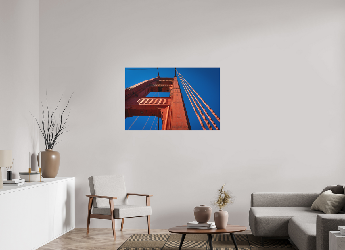 45 x 30″, Photo Print Under Matte Acrylic Glass San Francisco Torre Puente Golden Gate