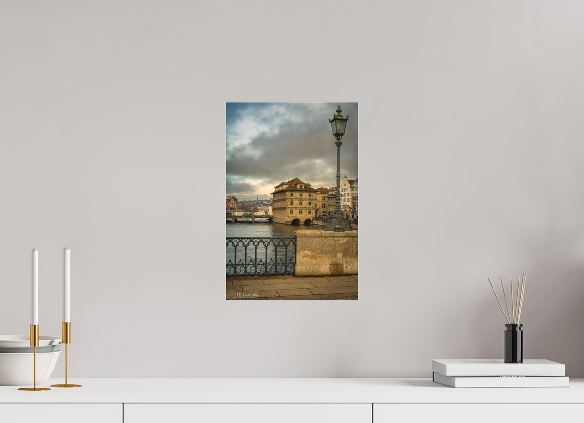 10 x 15″, Photo Print Under Matte Acrylic Glass La Paz del Ayuntamiento sobre el Limmat