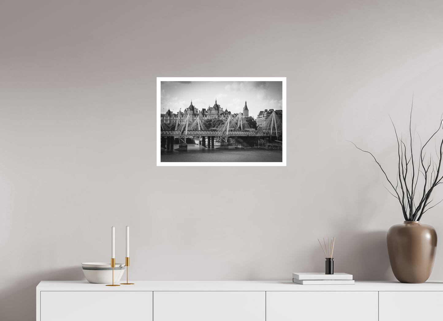 24 x 16″, Matte Hahnemühle Photo Rag Ultra Smooth Londres Puente Golden Jubilee y Hungerford