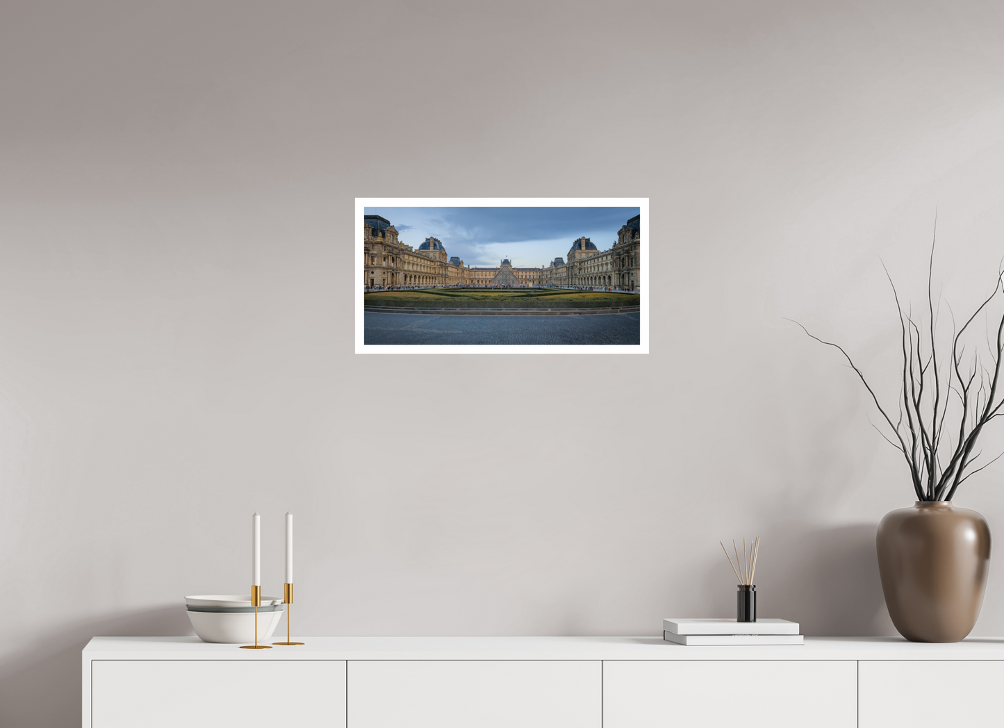 24 x 12″, Gloss Hahnemühle Photo Silk Baryta X Simetría Atemporal Museo del Louvre