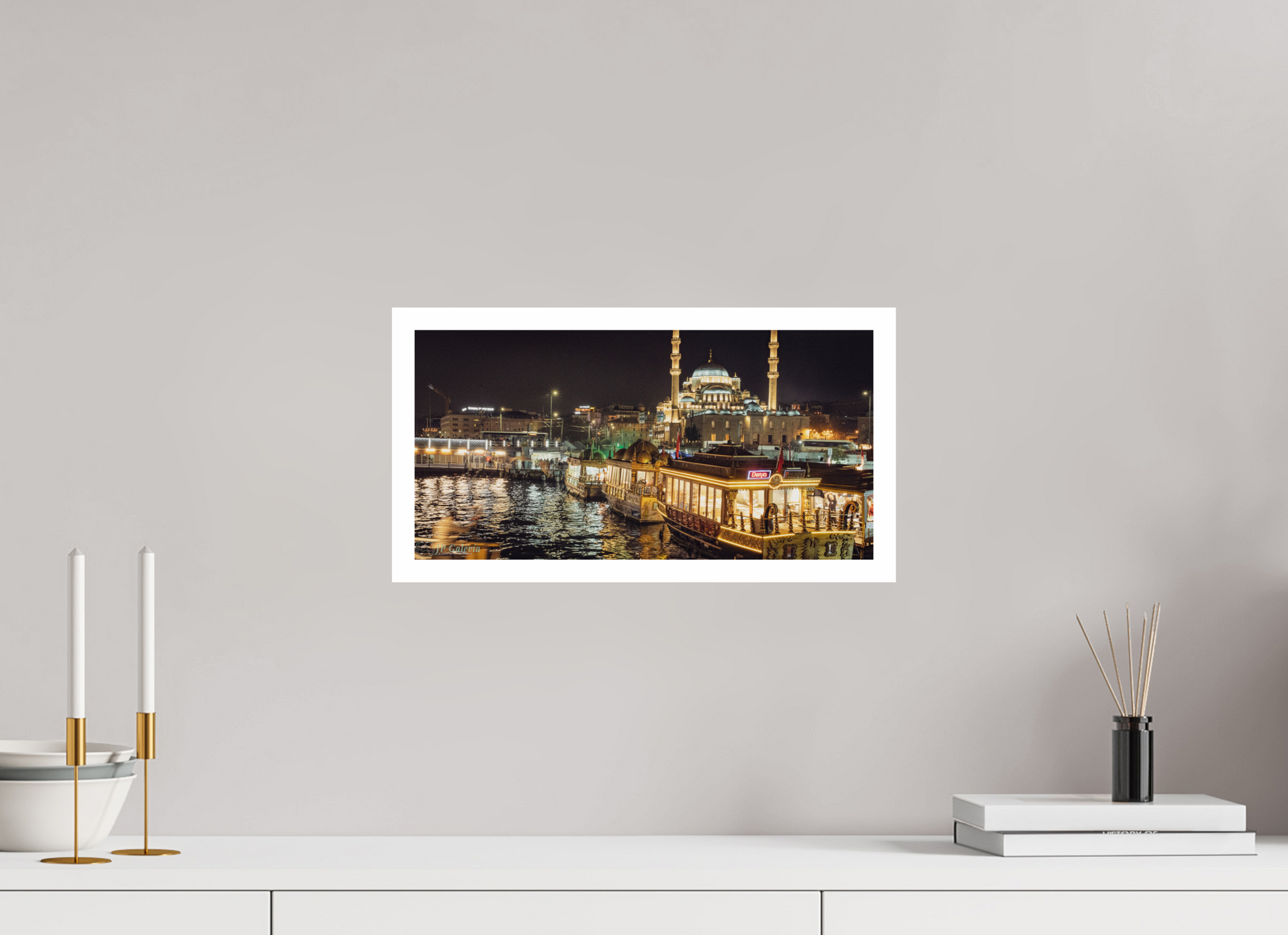 16 x 8″, Gloss Hahnemühle Photo Silk Baryta X Luces y Sabores en el Puente de Gálata