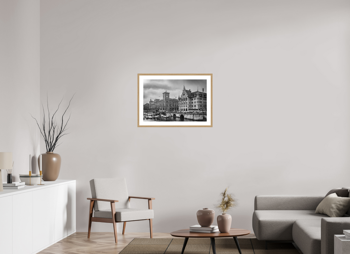 30 x 20″, Natual Oak Frame Print On Fuji Crystal La Elegancia Fresca del Limmat