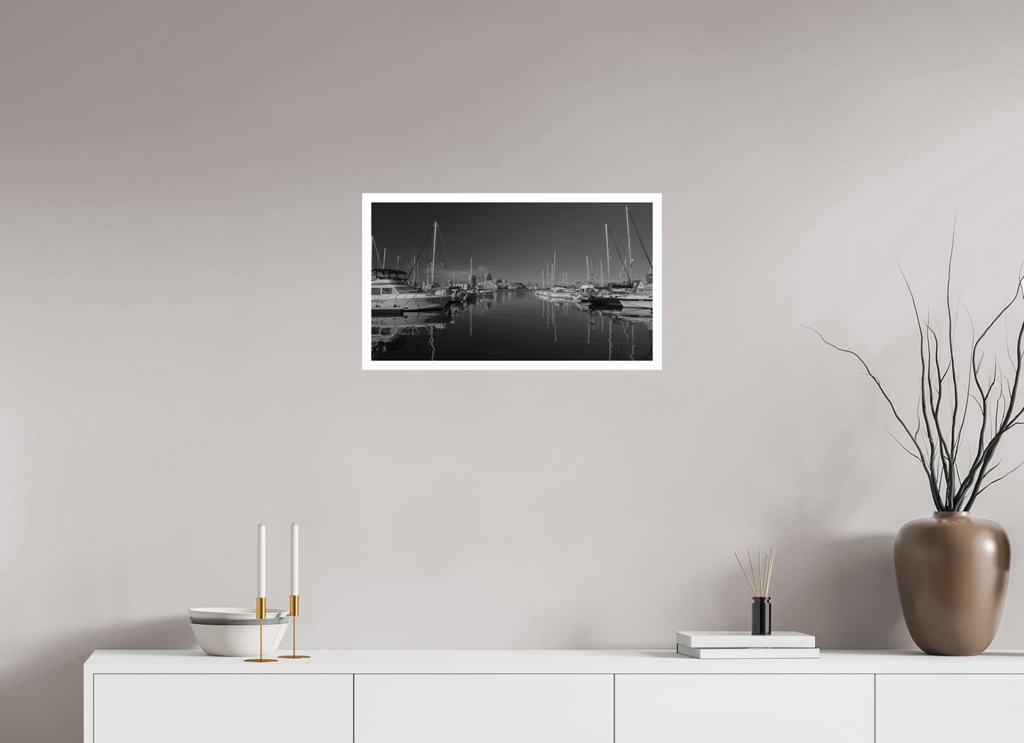 24 x 13.5″, Gloss Hahnemühle Photo Silk Baryta X Victoria Fisherman's Wharf Boats