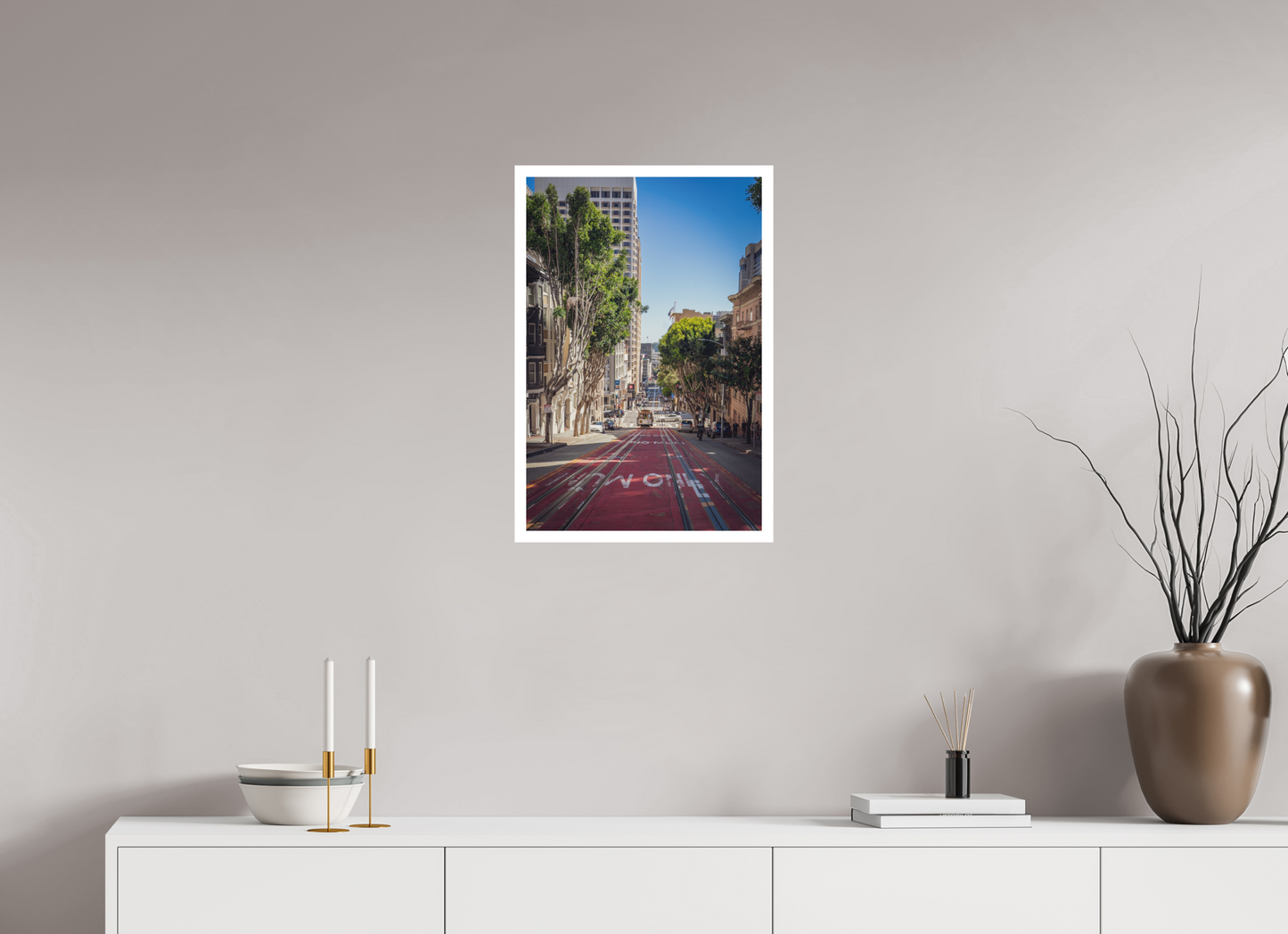 16 x 24″, Matte Photo Print On Fuji Crystal DP II San Francisco Cable Car en Camino