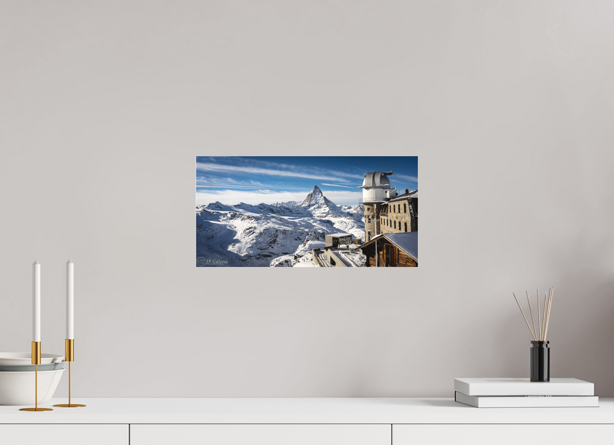 16 x 8″, Photo Print Under Matte Acrylic Glass El Observatorio del Matterhorn