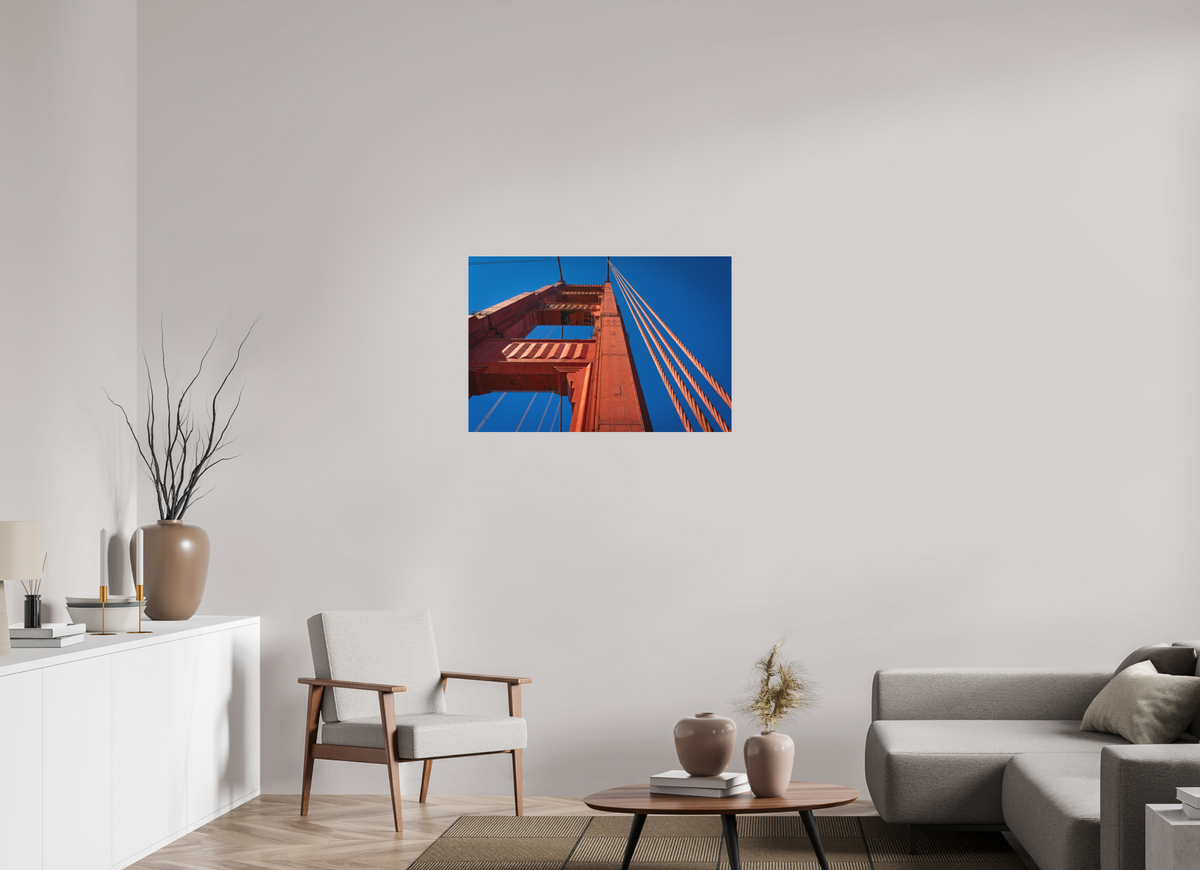 36 x 24″, Photo Print Under Matte Acrylic Glass San Francisco Torre Puente Golden Gate