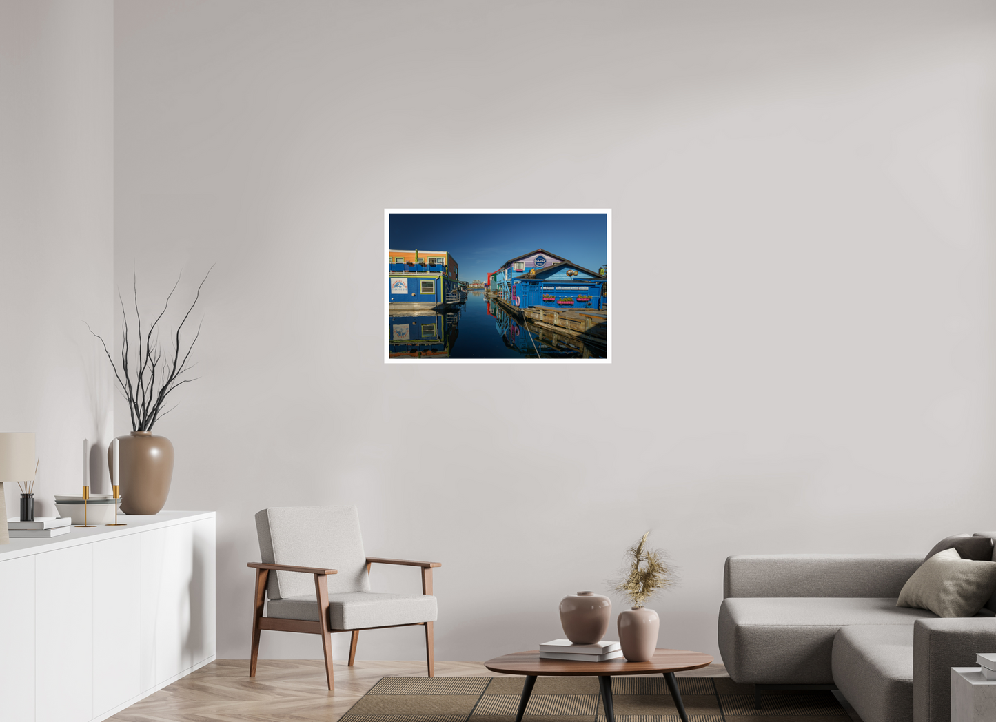 36 x 24″, Gloss Hahnemühle Photo Silk Baryta X Victoria Fisherman's Wharf Casas Flotantes