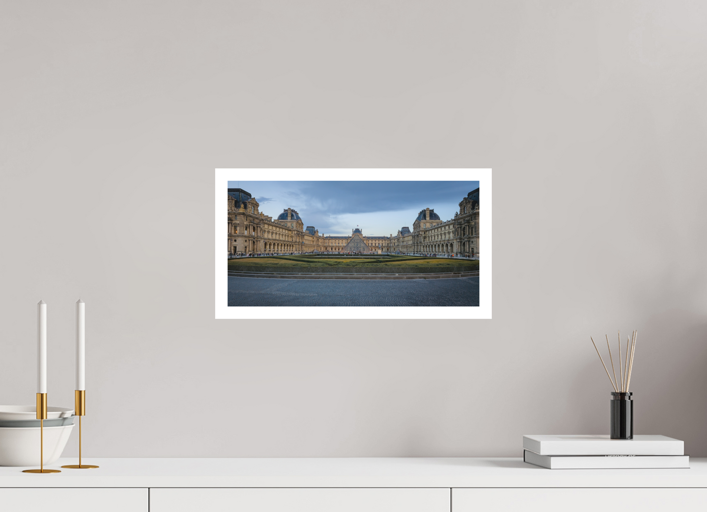 16 x 8″, Matte Hahnemühle Photo Rag Ultra Smooth Simetría Atemporal Museo del Louvre