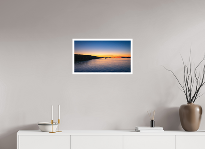 24 x 13.5″, Gloss Photo Print On Fuji Crystal DP II Vancouver Estrecho de Georgia Atardecer