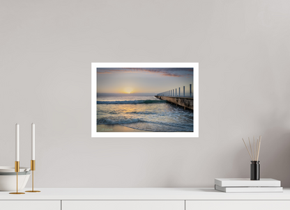 15 x 10″, Gloss Photo Print On Fuji Crystal DP II Playa del Carmen Amanecer en el Muelle Constituyentes